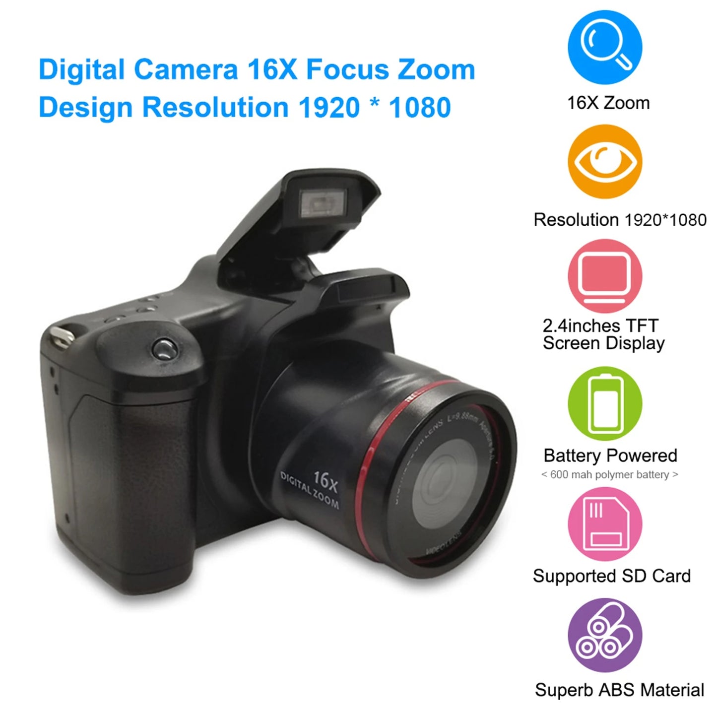 Digital Camera 16X Resolution 1920*1080