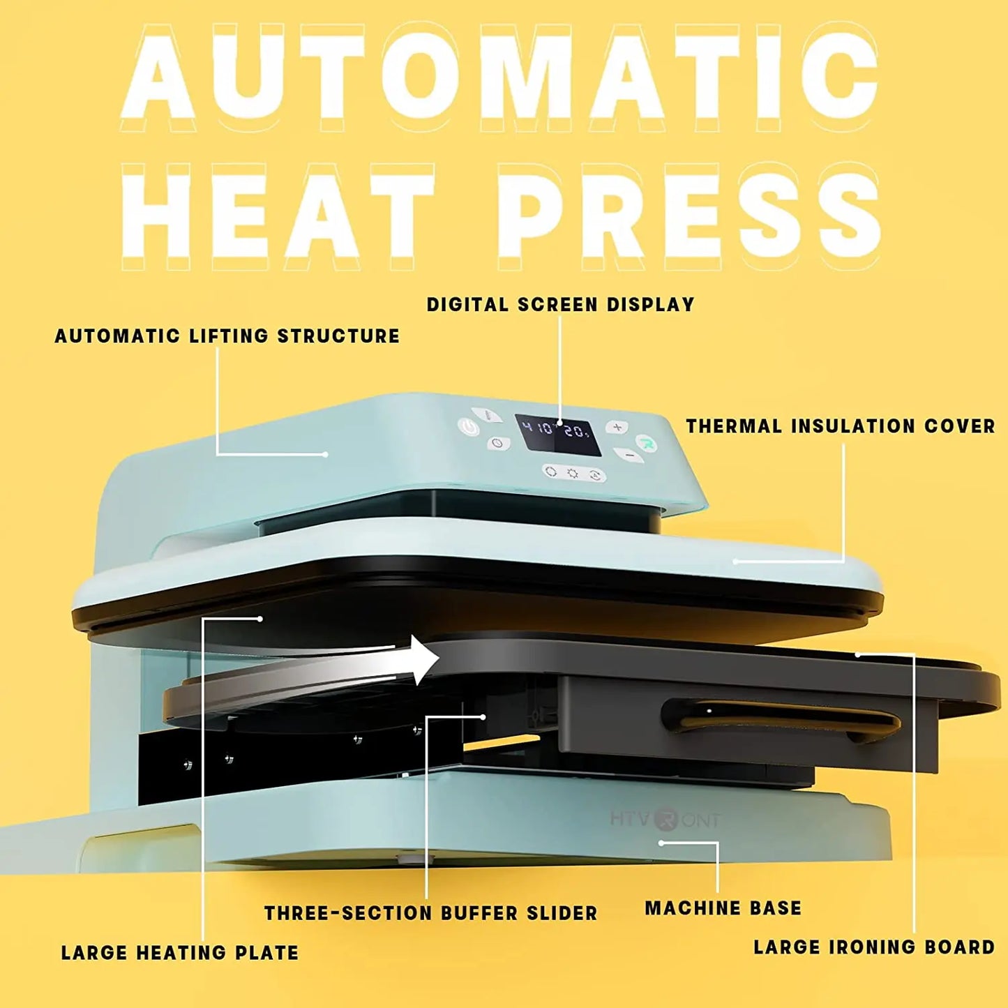 Auto Heat Press Machine DIY Iron On