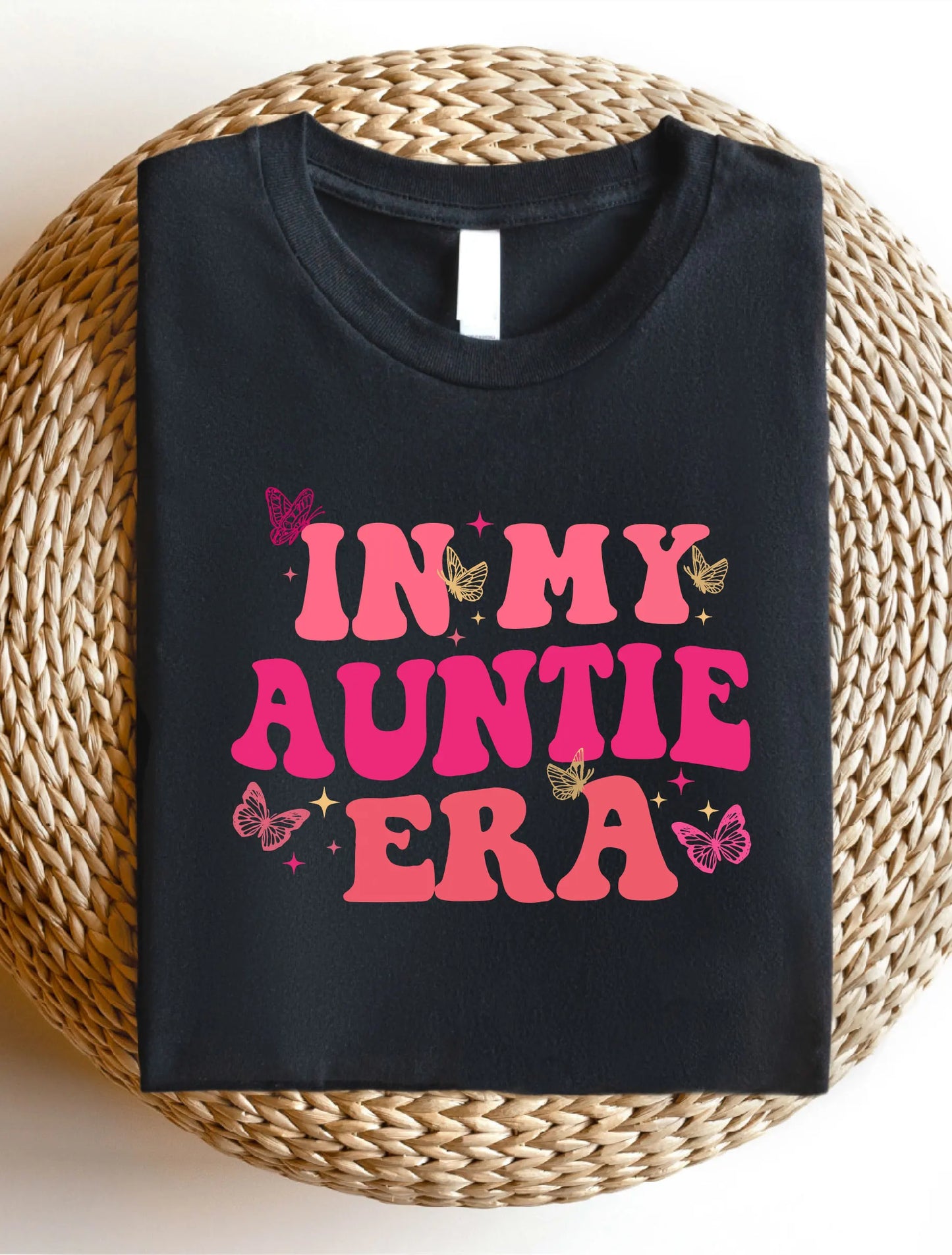 Casual Auntie Graphic Crew Neck Shirt