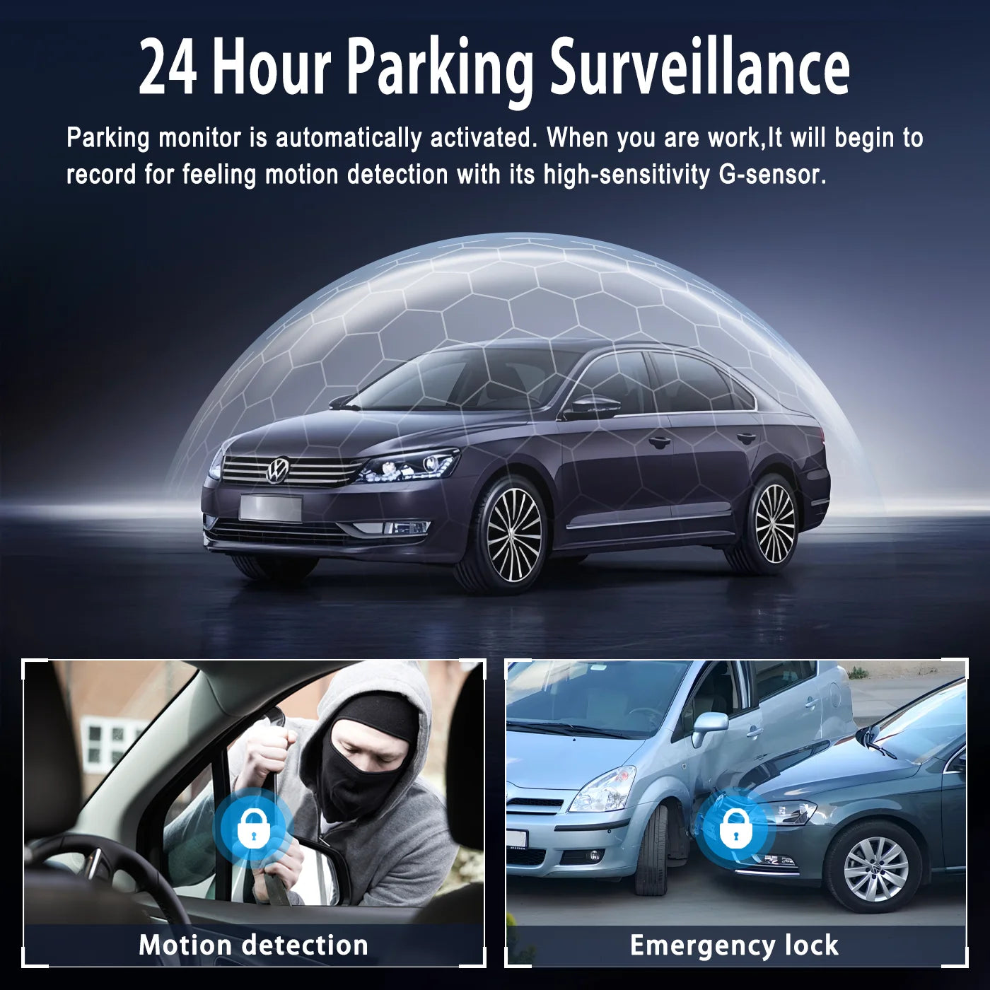 Car DVR Front And Rear Cameras