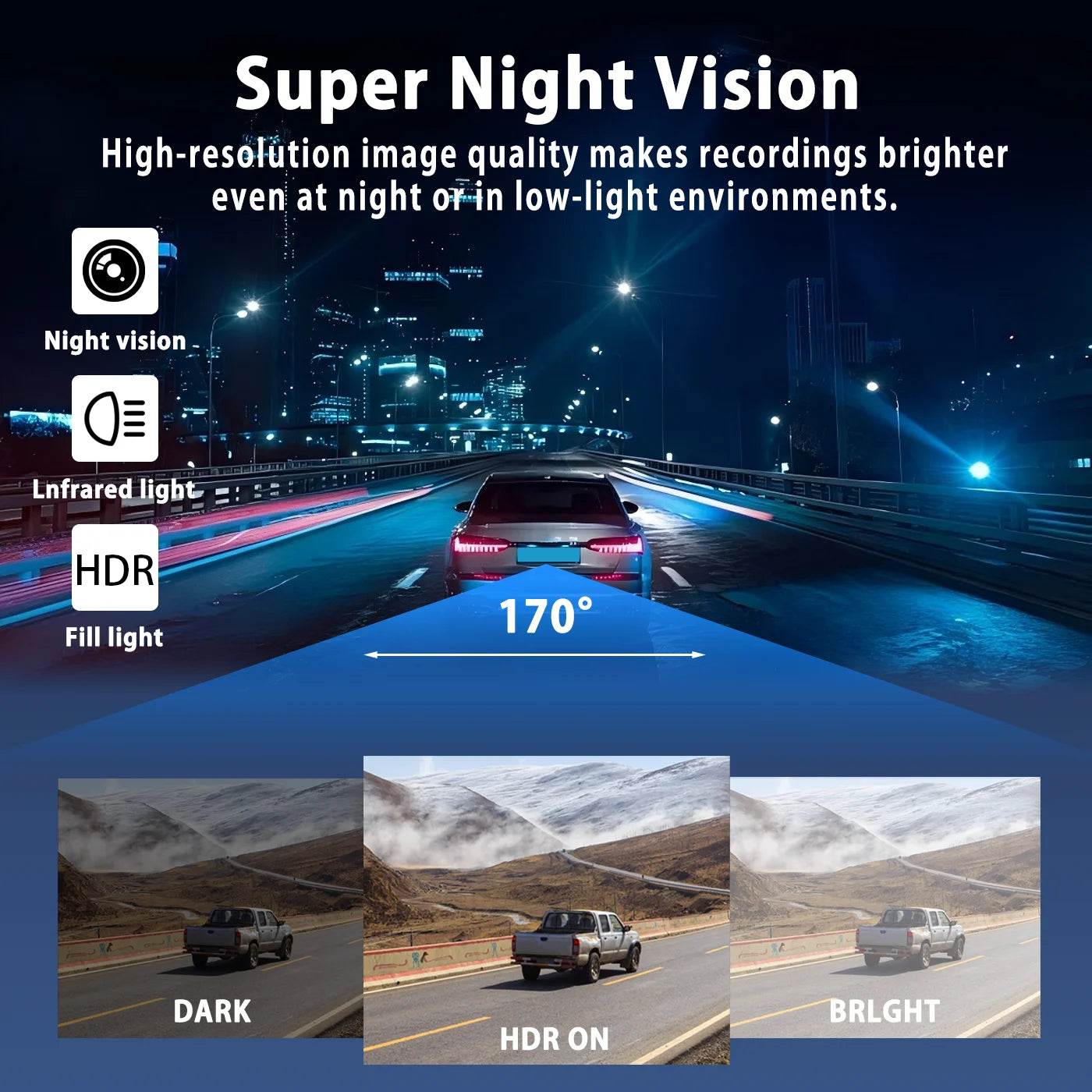 Car DVR Front And Rear Cameras