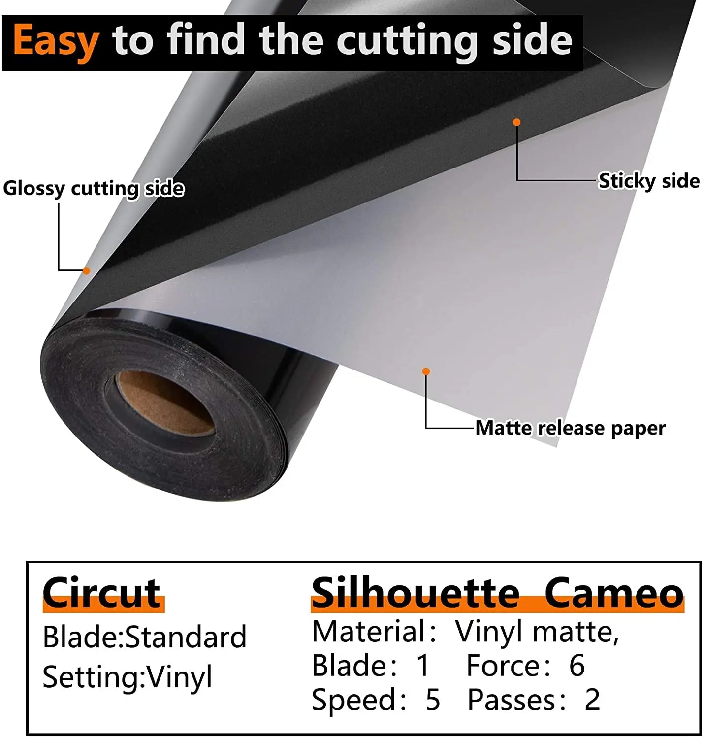 Glossy Permanent Adhesive Vinyl Roll