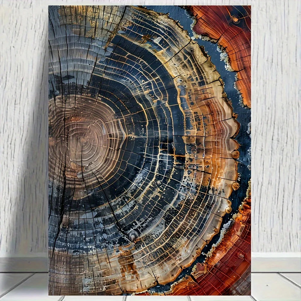 Abstract Tree Ring Canvas Art Print