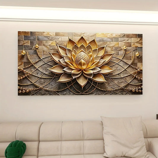 Abstract Black Gold Floral Art
