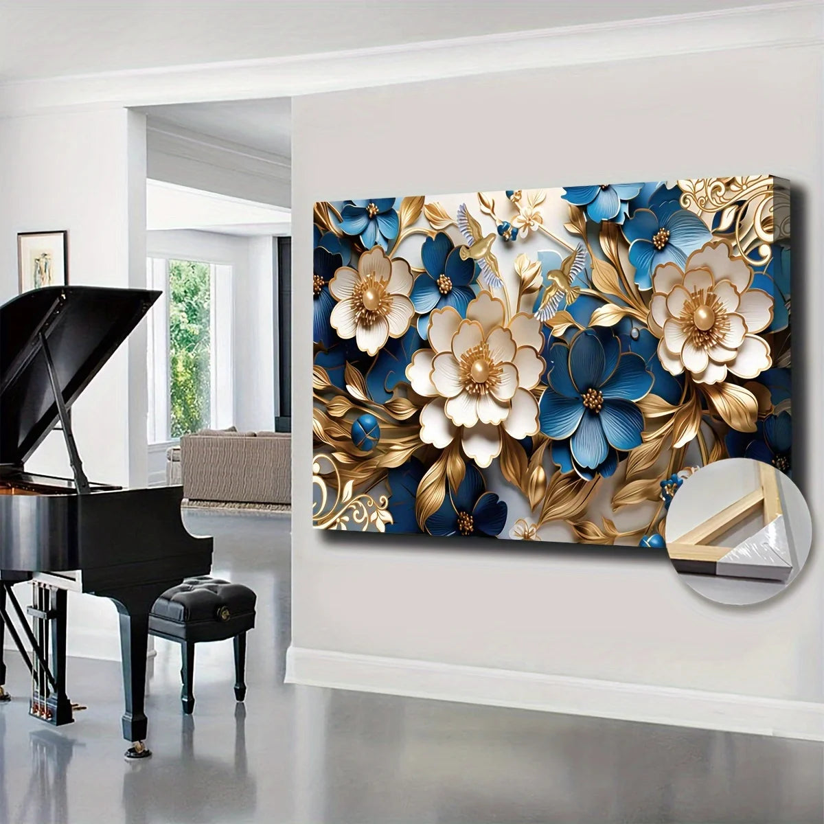 Canvas Wall Art Floral Symphony