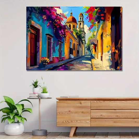 Home Decorative Art, Mexican Village Street