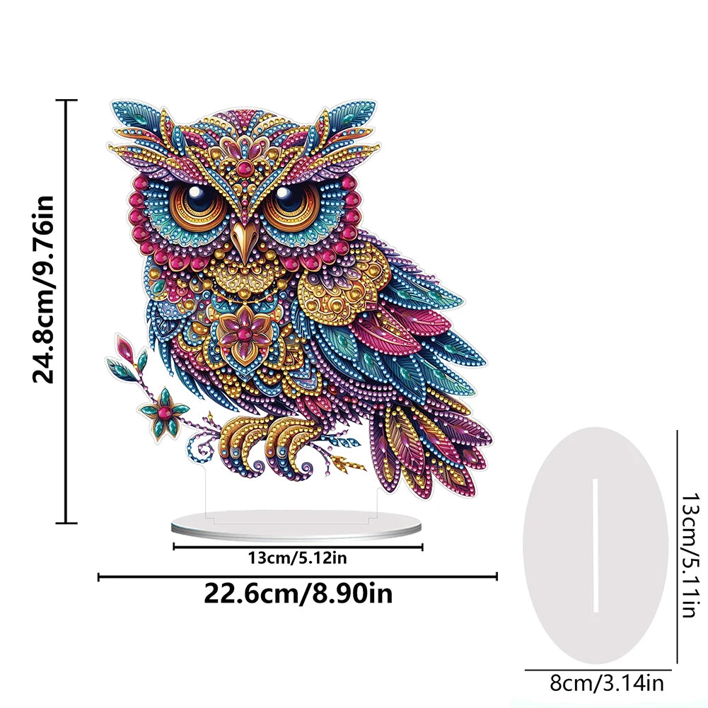 Branch Owl Table Top Diamond Painting