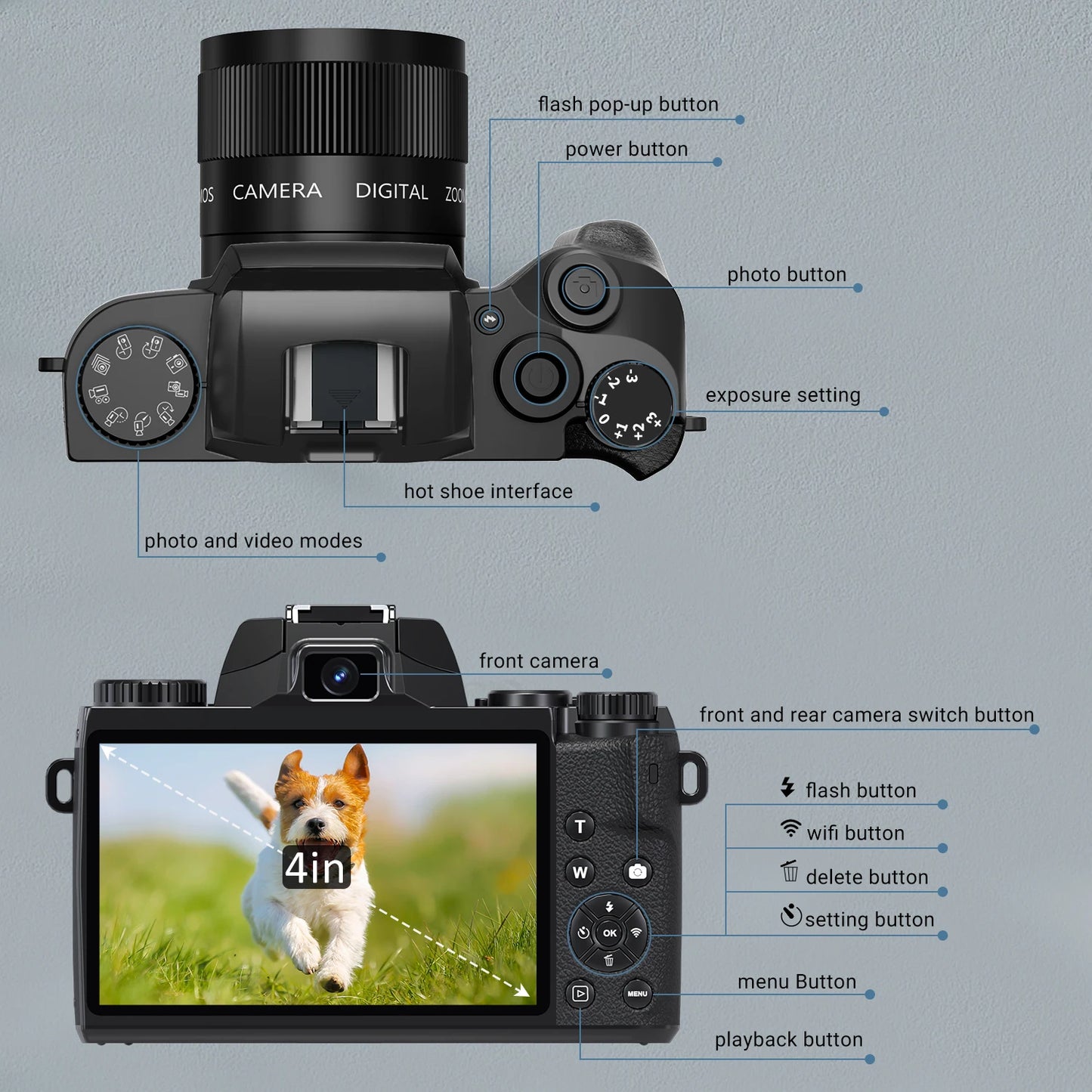 4K Digital Camera Photography Vlogging