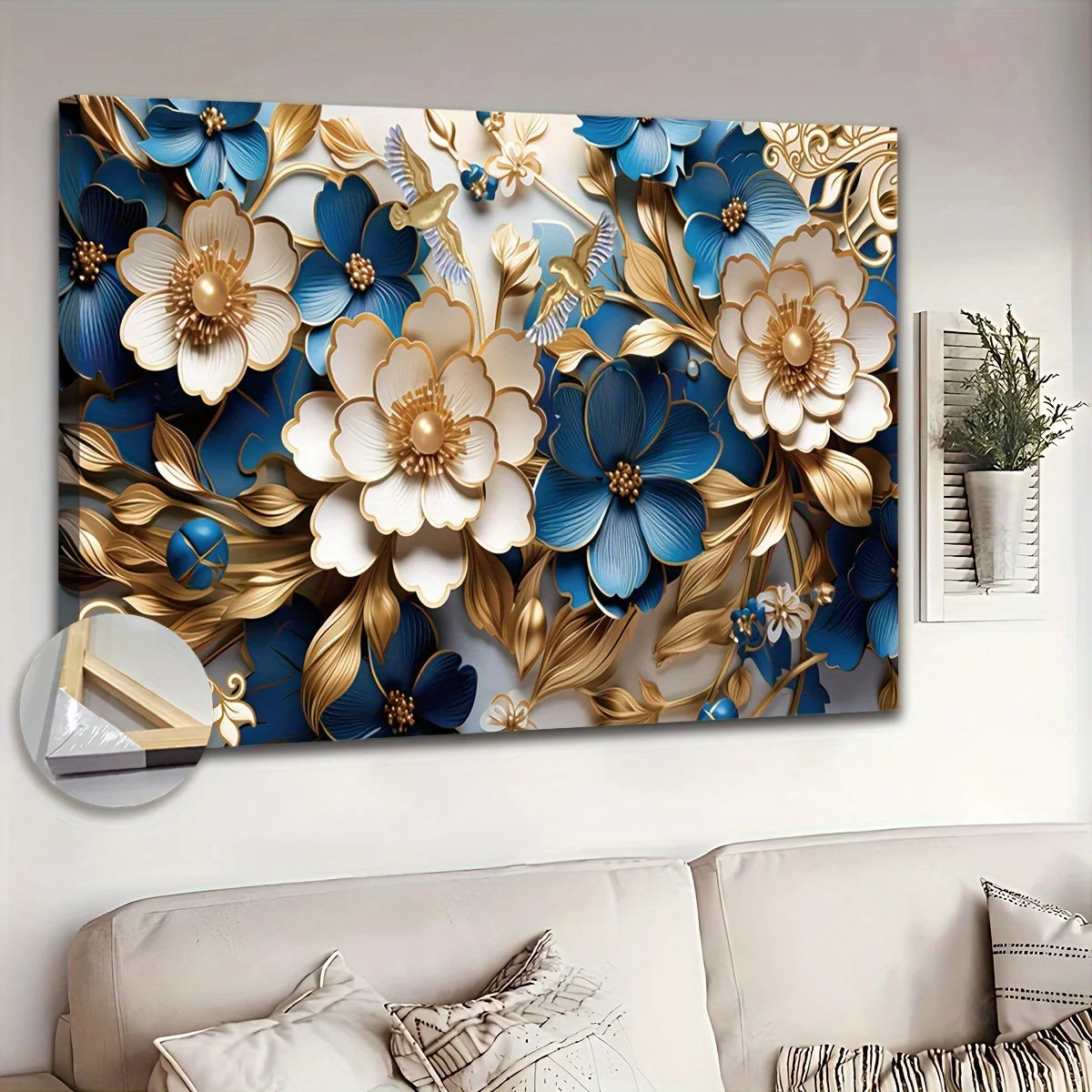 Canvas Wall Art Floral Symphony