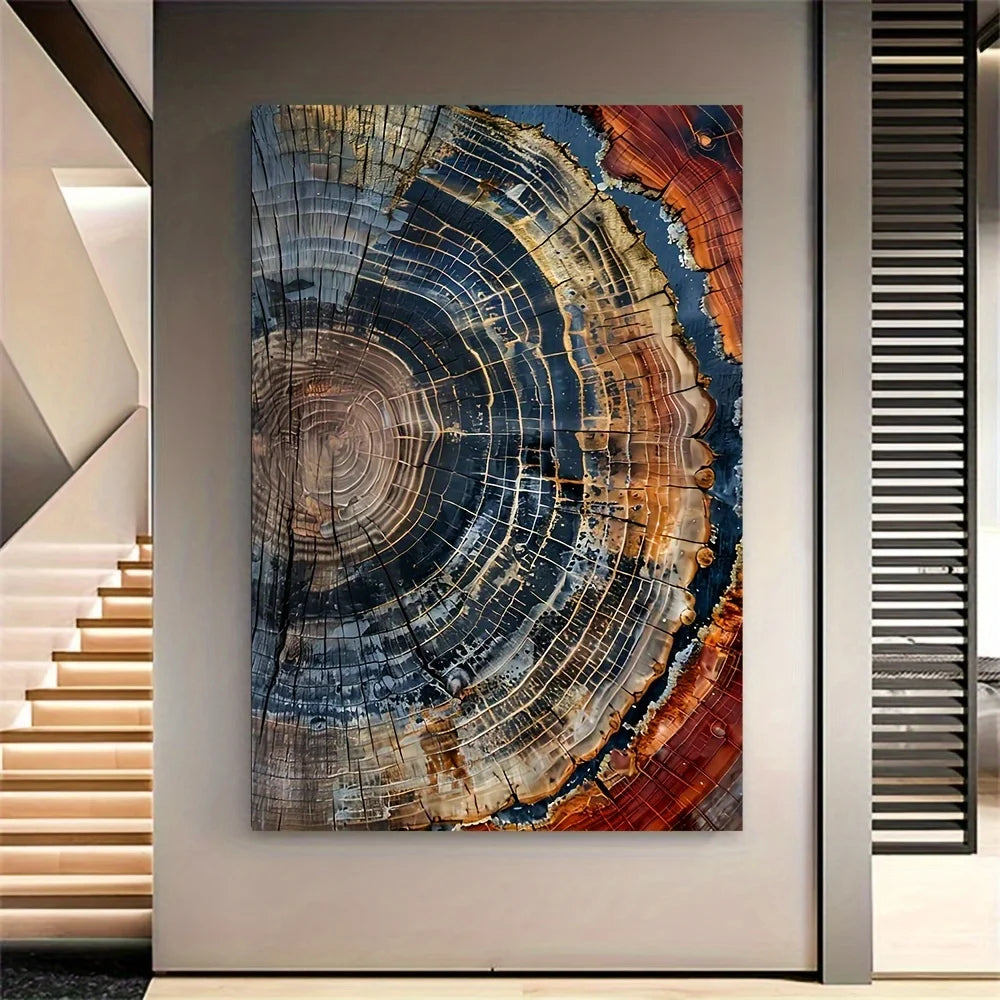 Abstract Tree Ring Canvas Art Print