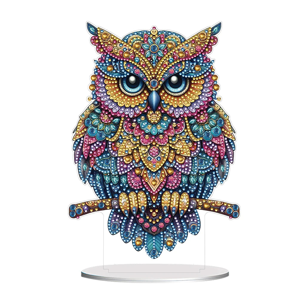 Branch Owl Table Top Diamond Painting