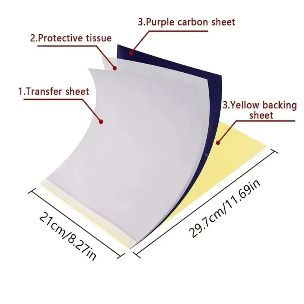 Tattoo Skin Practice Transfer Paper Set