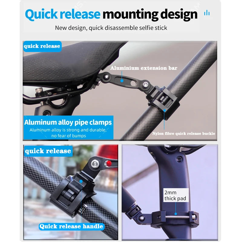 Bicycle Backseat Mount GoPro Camera