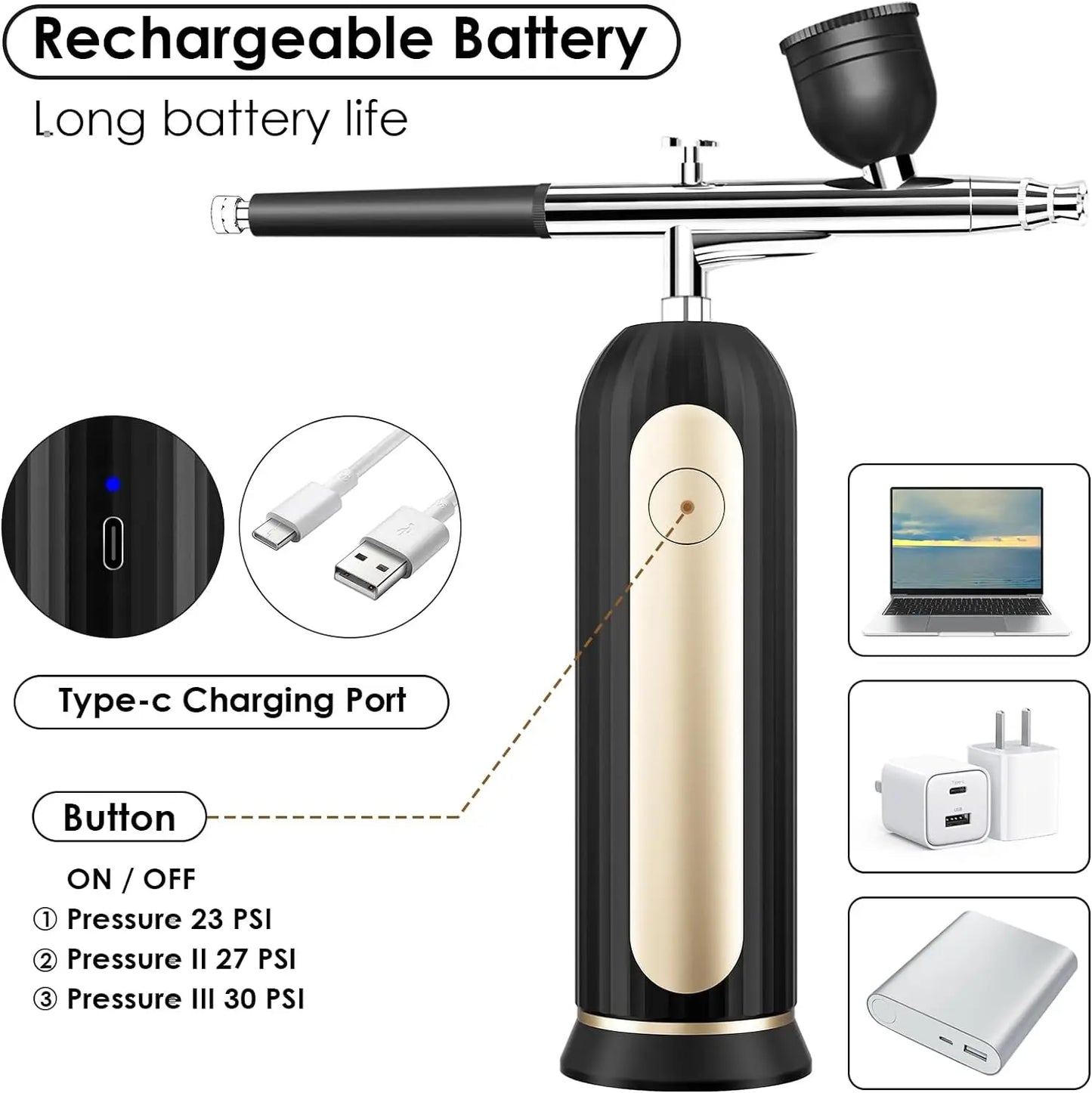 Cordless Airbrush Kit with Compressor