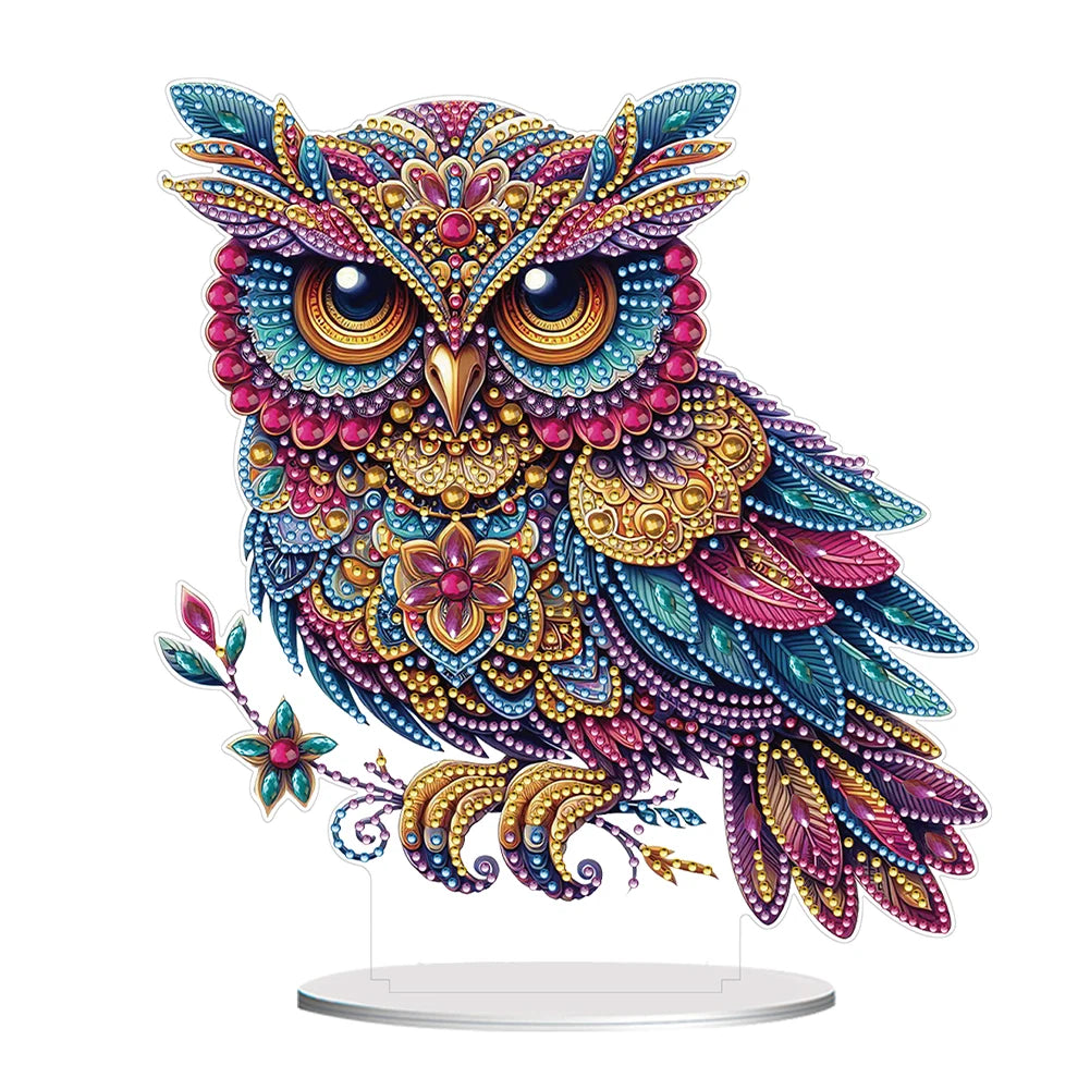 Branch Owl Table Top Diamond Painting