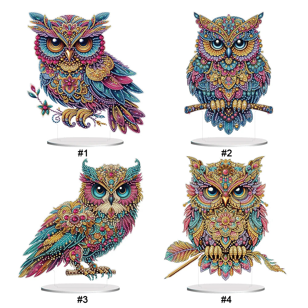 Branch Owl Table Top Diamond Painting