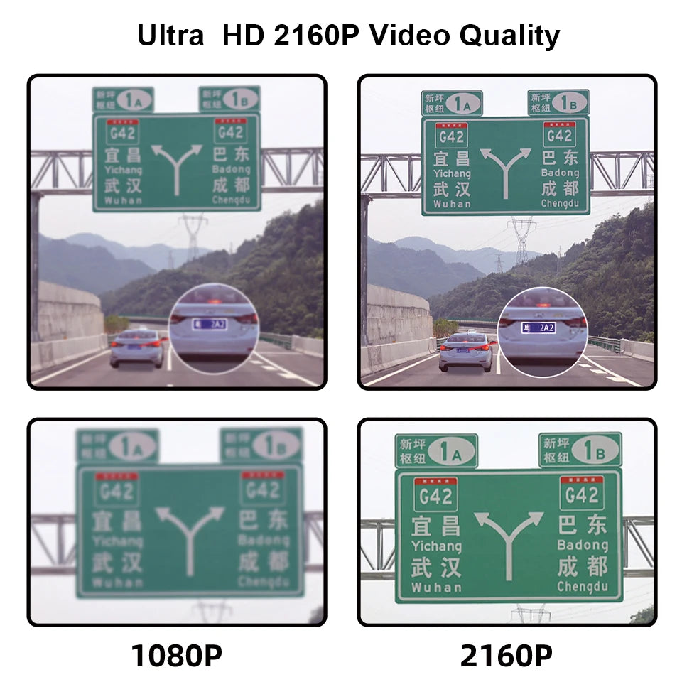 4K Dash Cam And 1080P Rear Camera