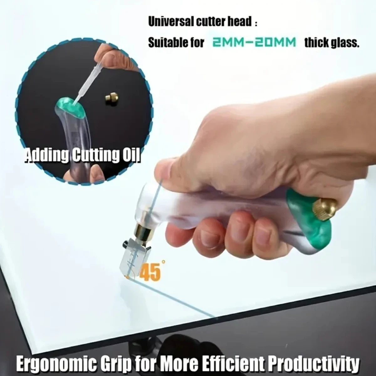 Ergonomic Grip Tungsten Carbide Glass Cutting Tools