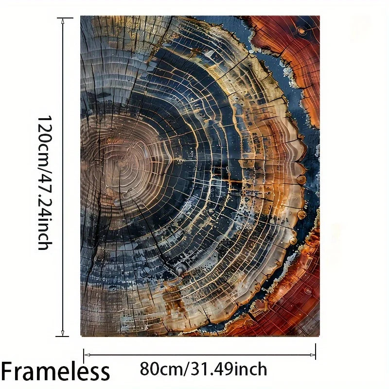 Abstract Tree Ring Canvas Art Print