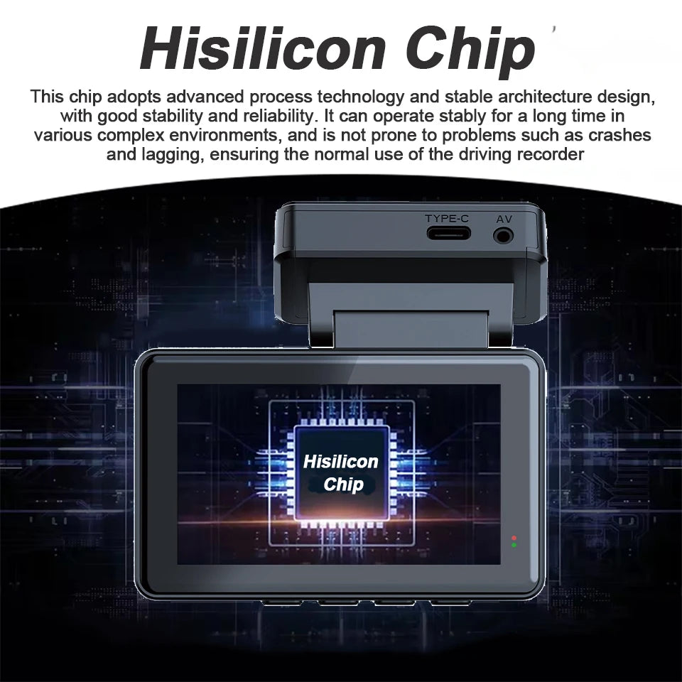 4K Dash Cam And 1080P Rear Camera