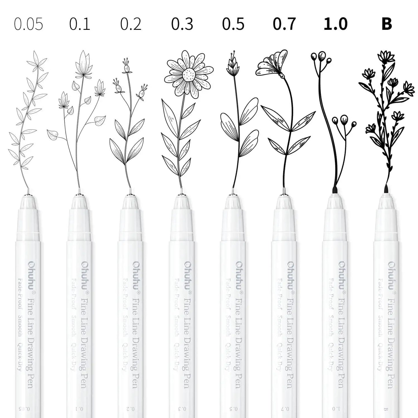 Fineline Drawing Pens 8 Pack