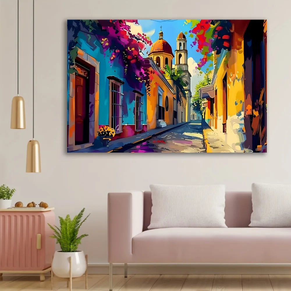 Home Decorative Art, Mexican Village Street
