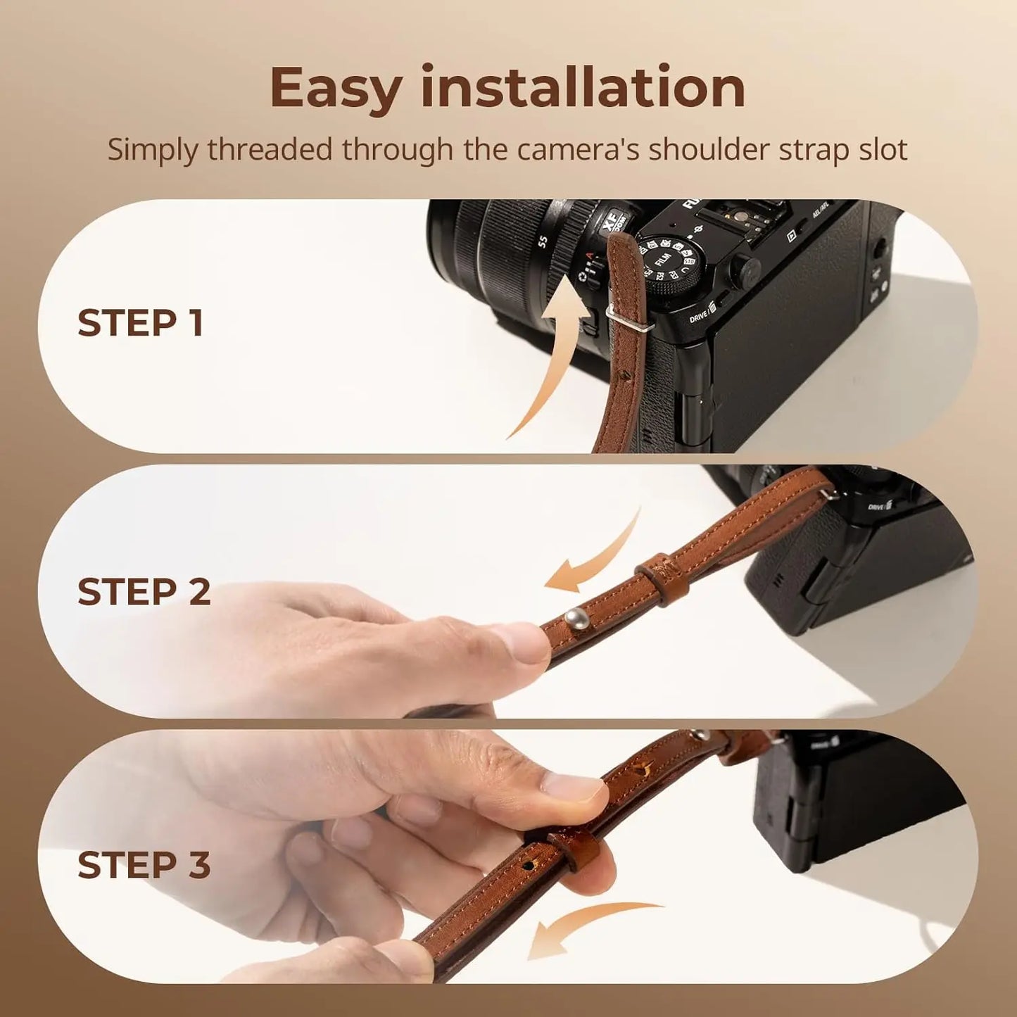 Universal Leather Camera Neck Shoulder Strap