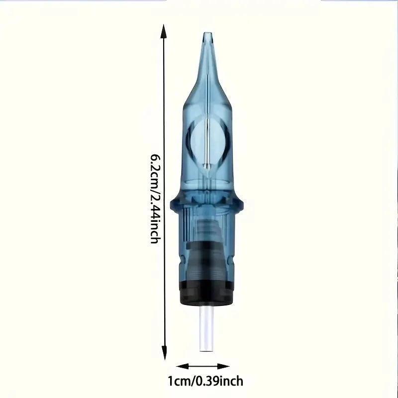 50 Pcs/Set Blue Whale Tattoo Cartridge Needle, 1203Rs/1205Rs/1207Rs/1209Rs/1211Rs, Disposable Mixed Size Tattoo Needle Standard Round Liner, Tattoo Supplies for Tattoo Artists and Beginners