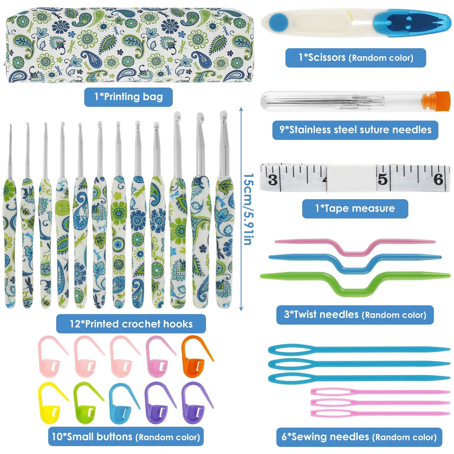 Crochet Hook Set And Accessories