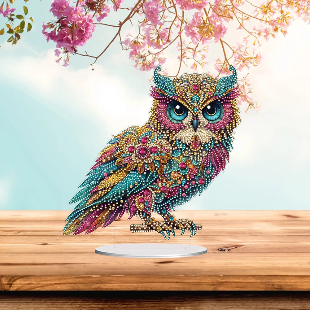Branch Owl Table Top Diamond Painting
